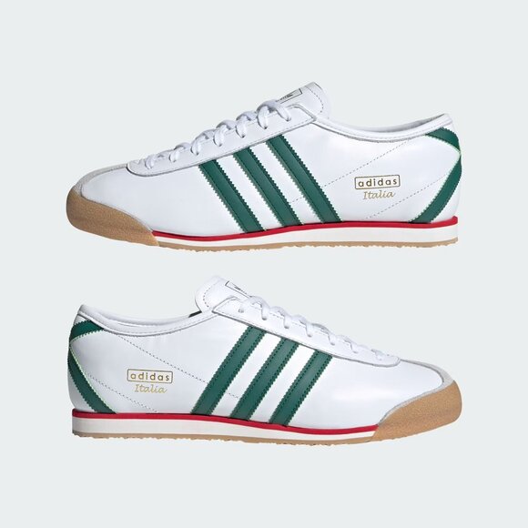 Adidas Italia 70s White Collegiate Green Red Gum Men's Sz 10.5 JS1325 Shoes NEW - Picture 12 of 15